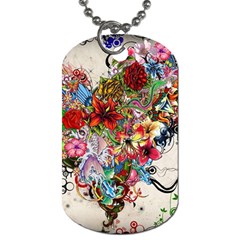 Valentine s Day Heart Artistic Psychedelic Dog Tag (two Sides)