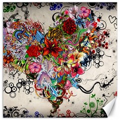 Valentine s Day Heart Artistic Psychedelic Canvas 12  X 12  by Modalart