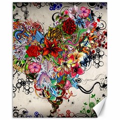 Valentine s Day Heart Artistic Psychedelic Canvas 16  X 20 