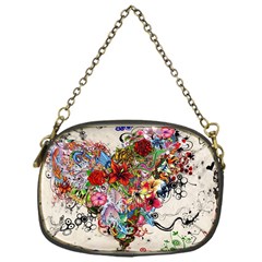 Valentine s Day Heart Artistic Psychedelic Chain Purse (one Side) by Modalart