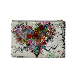 Valentine s Day Heart Artistic Psychedelic Cosmetic Bag (Medium) Back