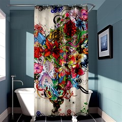 Valentine s Day Heart Artistic Psychedelic Shower Curtain 36  X 72  (stall)  by Modalart