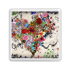 Valentine s Day Heart Artistic Psychedelic Memory Card Reader (square) by Modalart