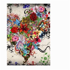 Valentine s Day Heart Artistic Psychedelic Large Garden Flag (two Sides) by Modalart