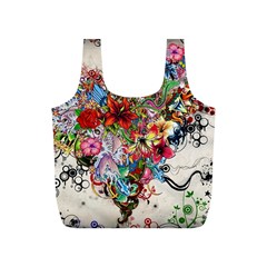 Valentine s Day Heart Artistic Psychedelic Full Print Recycle Bag (s)