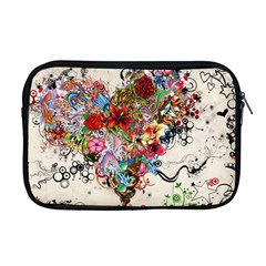 Valentine s Day Heart Artistic Psychedelic Apple Macbook Pro 17  Zipper Case by Modalart