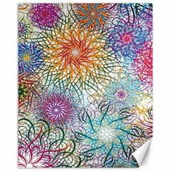 Psychedelic Flowers Yellow Abstract Psicodelia Canvas 16  X 20  by Modalart