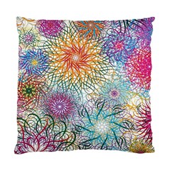 Psychedelic Flowers Yellow Abstract Psicodelia Standard Cushion Case (one Side)