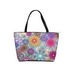 Psychedelic Flowers Yellow Abstract Psicodelia Classic Shoulder Handbag