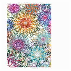 Psychedelic Flowers Yellow Abstract Psicodelia Small Garden Flag (two Sides) by Modalart