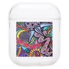 Psychedelic Flower Red Colors Yellow Abstract Psicodelia Airpods 1/2 Case