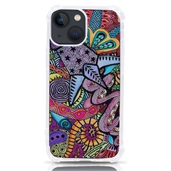 Psychedelic Flower Red Colors Yellow Abstract Psicodelia Iphone 13 Mini Tpu Uv Print Case by Modalart