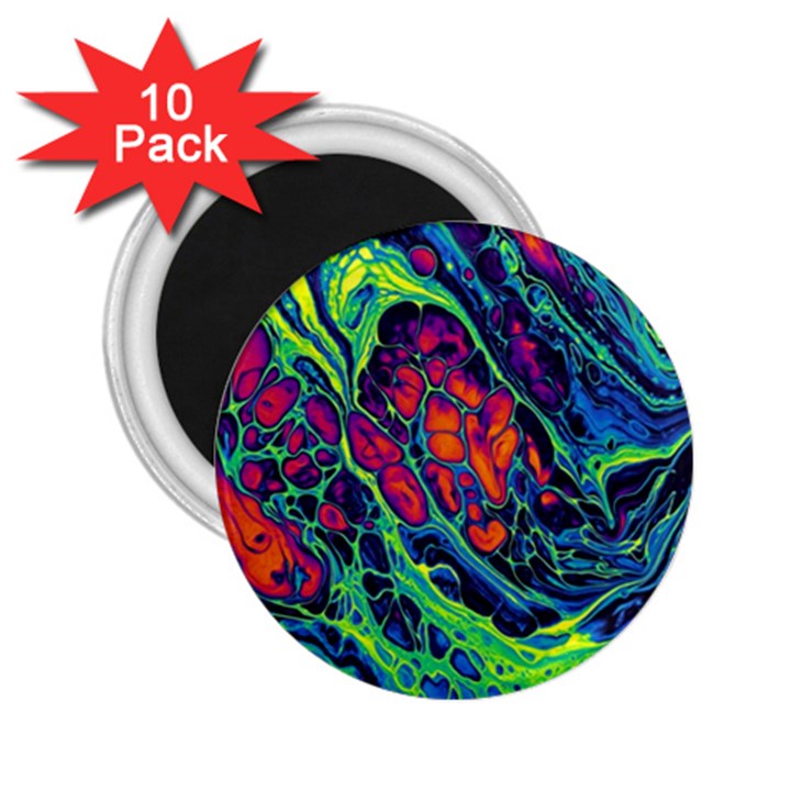 Color Colorful Geoglyser Abstract Holographic 2.25  Magnets (10 pack) 