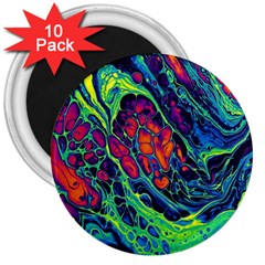 Color Colorful Geoglyser Abstract Holographic 3  Magnets (10 Pack)  by Modalart