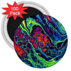 Color Colorful Geoglyser Abstract Holographic 3  Magnets (100 Pack) by Modalart