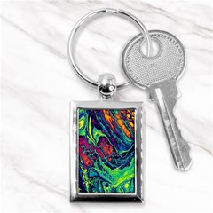 Color Colorful Geoglyser Abstract Holographic Key Chain (rectangle) by Modalart