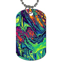 Color Colorful Geoglyser Abstract Holographic Dog Tag (two Sides) by Modalart