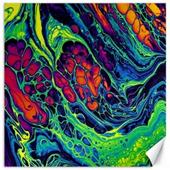 Color Colorful Geoglyser Abstract Holographic Canvas 16  X 16 