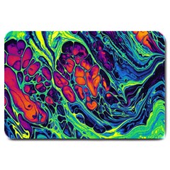 Color Colorful Geoglyser Abstract Holographic Large Doormat by Modalart