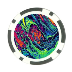 Color Colorful Geoglyser Abstract Holographic Poker Chip Card Guard by Modalart