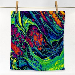 Color Colorful Geoglyser Abstract Holographic Face Towel by Modalart