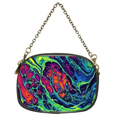 Color Colorful Geoglyser Abstract Holographic Chain Purse (one Side)