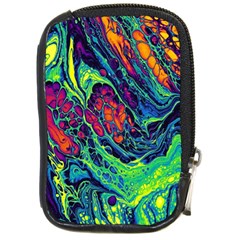 Color Colorful Geoglyser Abstract Holographic Compact Camera Leather Case