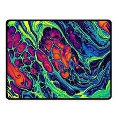 Color Colorful Geoglyser Abstract Holographic Fleece Blanket (small) by Modalart