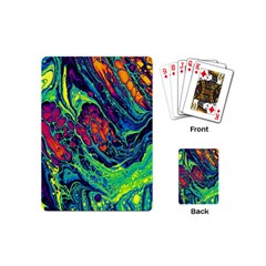 Color Colorful Geoglyser Abstract Holographic Playing Cards Single Design (mini)