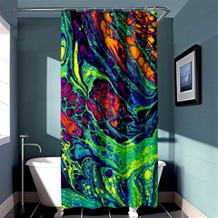 Color Colorful Geoglyser Abstract Holographic Shower Curtain 36  X 72  (stall) 