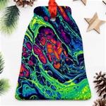 Color Colorful Geoglyser Abstract Holographic Ornament (Bell) Front