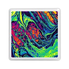 Color Colorful Geoglyser Abstract Holographic Memory Card Reader (square) by Modalart