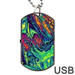 Color Colorful Geoglyser Abstract Holographic Dog Tag USB Flash (Two Sides) Front