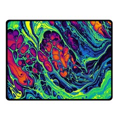 Color Colorful Geoglyser Abstract Holographic Two Sides Fleece Blanket (small) by Modalart