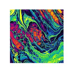 Color Colorful Geoglyser Abstract Holographic Square Satin Scarf (30  X 30 ) by Modalart