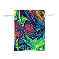 Color Colorful Geoglyser Abstract Holographic Lightweight Drawstring Pouch (l) by Modalart