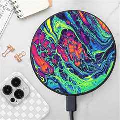 Color Colorful Geoglyser Abstract Holographic Wireless Fast Charger(black) by Modalart