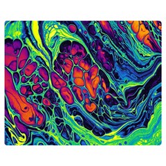 Color Colorful Geoglyser Abstract Holographic Premium Plush Fleece Blanket (medium) by Modalart