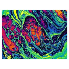 Color Colorful Geoglyser Abstract Holographic Two Sides Premium Plush Fleece Blanket (extra Small) by Modalart