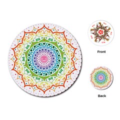 Mandala Pattern Rainbow Pride Playing Cards Single Design (round) by Vaneshop