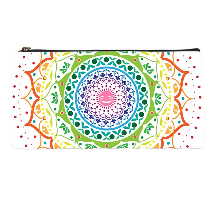 Mandala Pattern Rainbow Pride Pencil Case