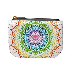 Mandala Pattern Rainbow Pride Mini Coin Purse by Vaneshop