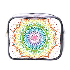 Mandala Pattern Rainbow Pride Mini Toiletries Bag (one Side) by Vaneshop