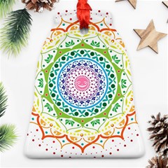 Mandala Pattern Rainbow Pride Ornament (bell)