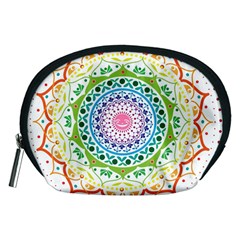 Mandala Pattern Rainbow Pride Accessory Pouch (medium) by Vaneshop