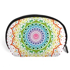 Mandala Pattern Rainbow Pride Accessory Pouch (large) by Vaneshop