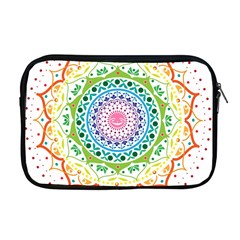 Mandala Pattern Rainbow Pride Apple Macbook Pro 17  Zipper Case by Vaneshop