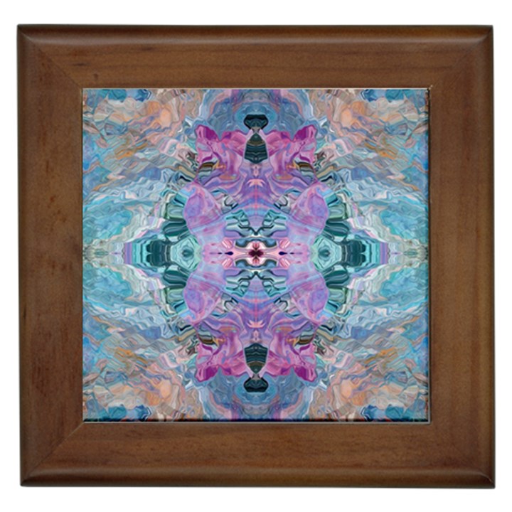 Grey Pink Blend Framed Tile