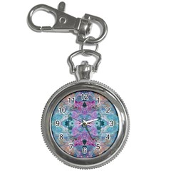 Grey Pink Blend Key Chain Watches by kaleidomarblingart