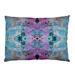 Grey Pink Blend Pillow Case by kaleidomarblingart